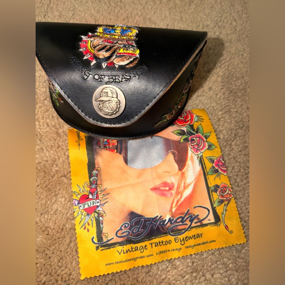 Vintage Ed Hardy Sunglasses Case